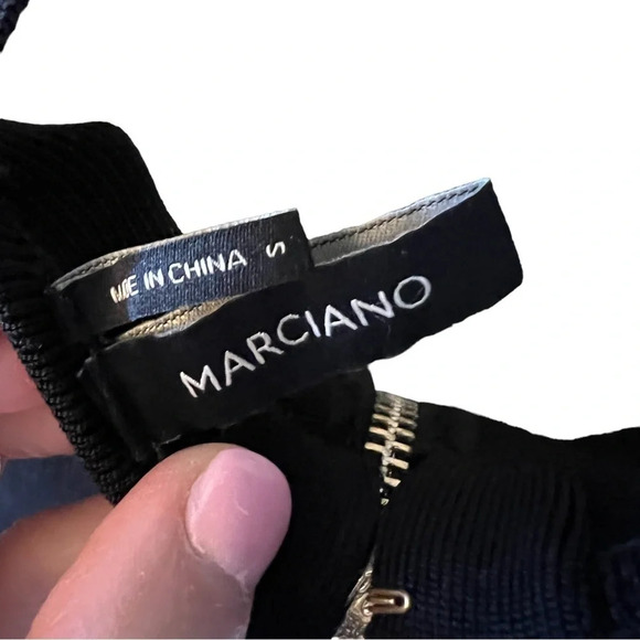 Marciano black bodycon bandage dress size small in great condition - Picture 5 of 5